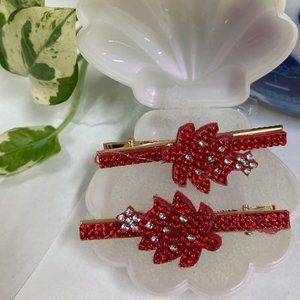 Big red tree hair pin